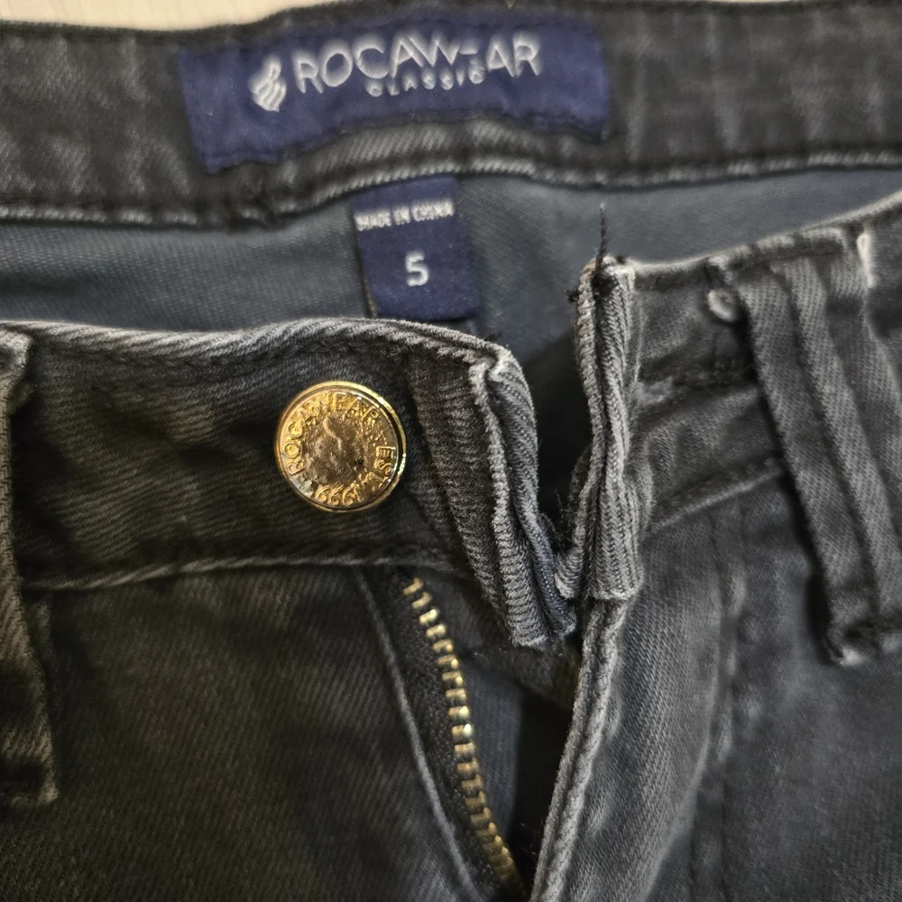 Rocawear Faded Black Skinny Straight Jeans SZ 5 Juniors - Picture 4 of 8